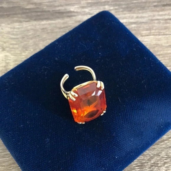 Amber  Coloured Ring - Picture 1 of 5